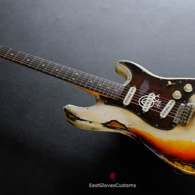 Fender Stratocaster Vintage White/Sunburst Custom Shop Texas Special Heavy Aged Relic  (RARE) image 9