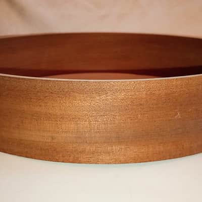 UNMARKED PANCAKE (or free floater) MAHOGANY DRUM SHELL 14" x 2&3/4" 2025-FREE SHIP TO C-USA! image 5