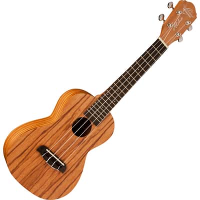 Oscar Schmidt OU320 Zebra Wood Top Back & Sides V-Shaped Mahogany Neck 4-String Concert Ukulele image 1