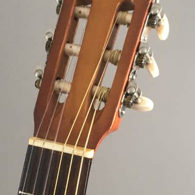 Vintage Kawai MIJ Japan Classical Guitar Lefty Conversion 1960s Natural Relic Martin Style Binding Bonus Gig Case image 7