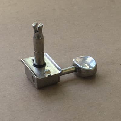 Single Kluson Style Vintage Oval Button Electric Guitar 1 One Tuner Aged Chrome image 7