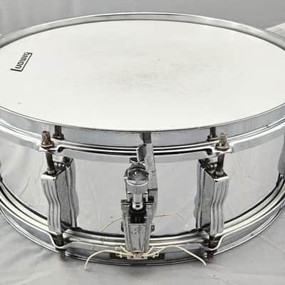 Ludwig Rocker II Wood Snare Drum 5x14 1984 - Chrome Over Wood image 2
