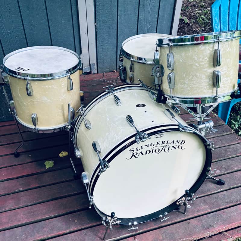 Slingerland Radio King 1950 - White Marine Pearl image 1