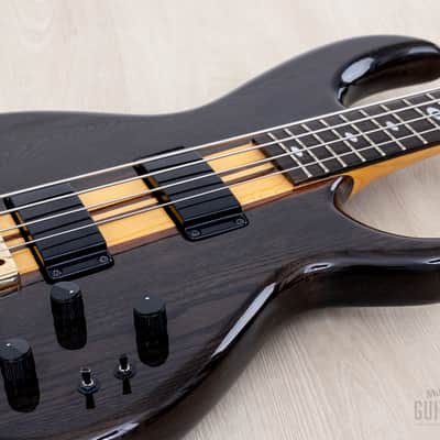 1990s Aria Pro II Super Bass SB-800 See-through Black Vintage Neck Through Bass, Near-Mint w/ Case & Hangtag image 6