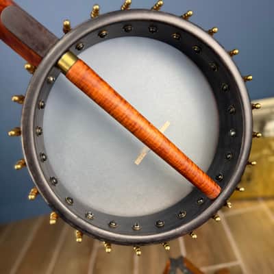 Starr Limited Edition 11" Cherry Rolled Brass Tone Ring 5-String Openback Banjo - Satin image 18