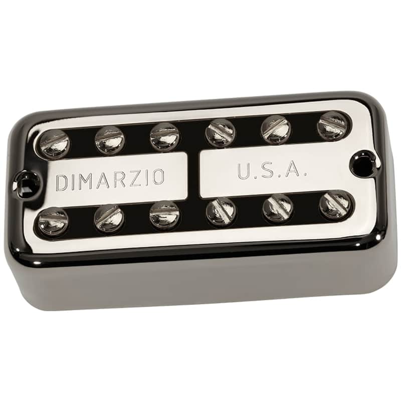 DiMarzio New'Tron Filter'Tron Guitar NECK Pickup - Nickel Cover w/ Black Insert image 1