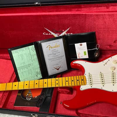 NEW! Fender Custom Shop Special Run '69 Stratocaster NOS Finish - Handwound P/U's - Ferrari Red - Reverse Matching Headstock - 8 lbs - Authorized Dealer - One OFF! SUPRE RARE! G06974 image 14