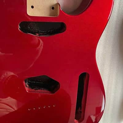 Alder Wood Tele Telecaster Style Guitar Body in Red Finish image 3