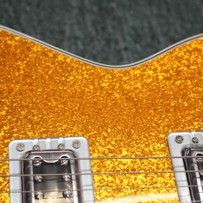 2025 Gretsch G5230T Electromatic Sparkle Jet FT Bigsby Electric Guitar Gold Sparkle 8lbs 6oz image 5
