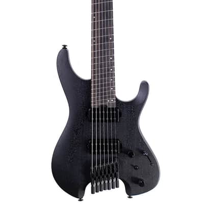 2026 Ibanez Quest QX527B WK Headless Multi-Scale 7 String Weathered Black image 2