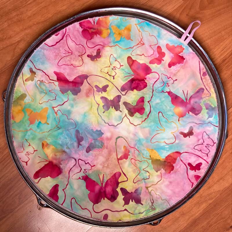 13" single layer Drum Bunny cloth drum cover - dampener - partial mute - compare to Drum Tortillas - Quesadilla - Big Fat Snare Bild 1