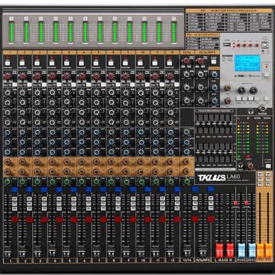 TKLBLS LA60 Professional Audio Mixer, 16 Channel Sound Board Mixing Console, Dual DSP image 5