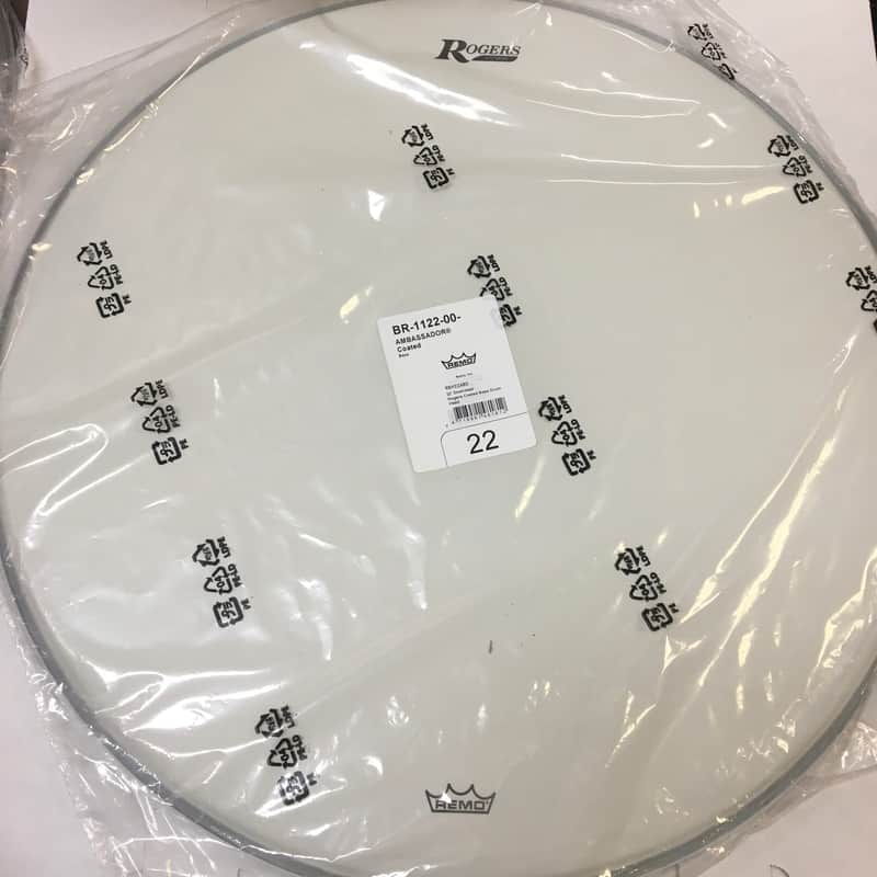 Rogers - RBH20A - Logo Bass Drum Head 20" Coated White image 1