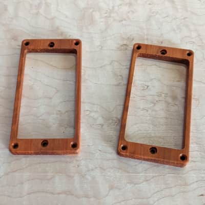 Guilford Padauk Tapered Pickup Ring Set w/ Recessed Height Holes - Fits PRS USA Guitars image 1