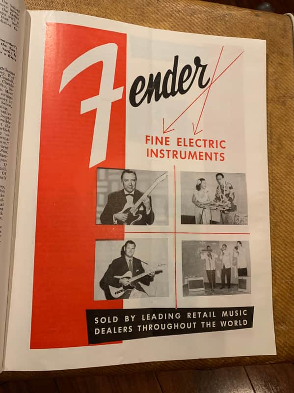 1955 Fender instrument catalog still in Down Beat magazine image 1