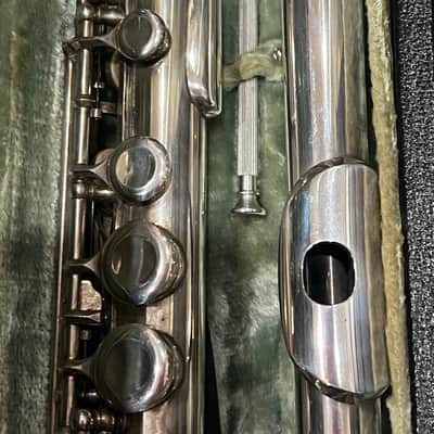 RARE Moritz Max Monnig Professional Handmade Solid Silver German Flute 1930-40 - sterling silver image 12