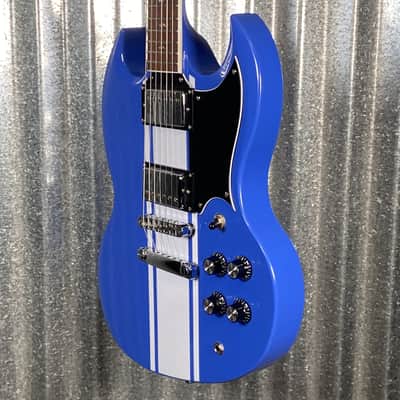 Westcreek Guitars Racer SG Offset Style Blue #0077 Used image 6