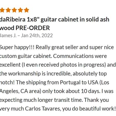 daRibeira O8 1x8" guitar cabinet in solid ash wood without speaker PRE-ORDER image 10