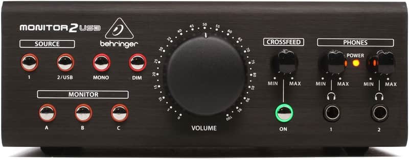 Behringer MONITOR2USB | XLR In XLR TRS Out VCA Control USB Audio Interface High End Speaker Headphone Monitoring Controller image 1