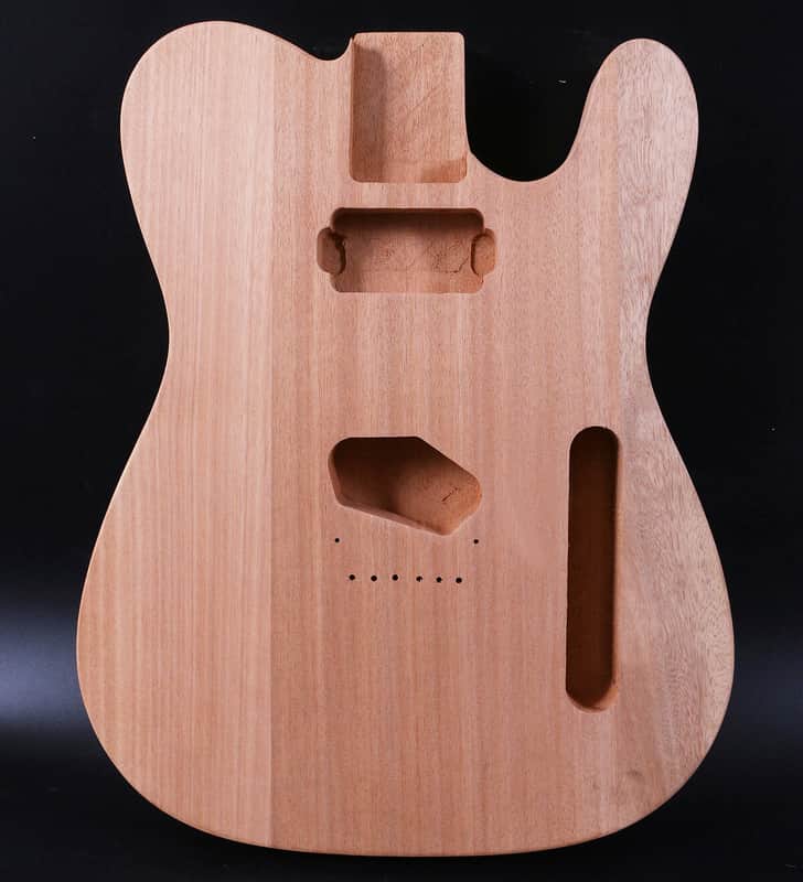 Guitar Body Set in Mahogany Wood T-Style Hard Tail Bolt on Heel DIY Guitar image 1