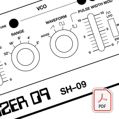 Roland SH-09  - Beautifully Illustrated Blank Patch Sheet PDF