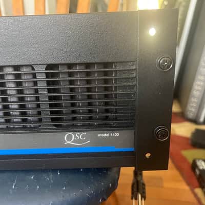 QSC Model 1400 2 channel power amp with Rack mount bolts/washers. Ex-church. Looks near new. image 4