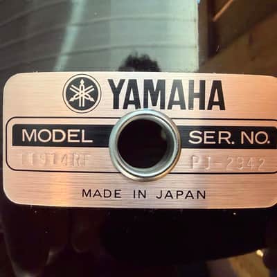 YAMAHA RECORDING CUSTOM 14" x 12" RACK TOM / PIANO BLACK TT-914RF  MADE IN JAPAN image 6