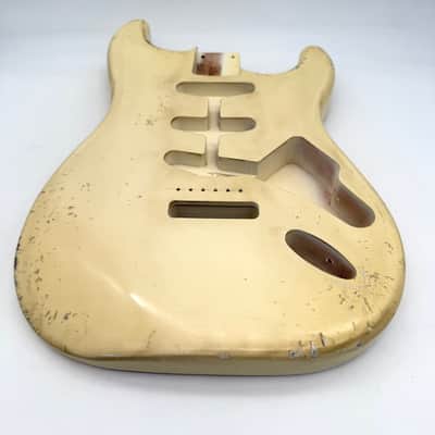 MJT Stratocaster Body Alder Relic Nitro Vintage White mjt6648 image 8