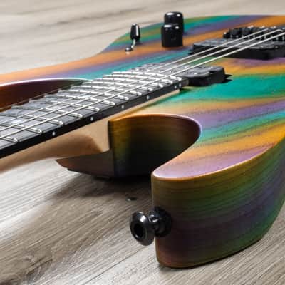 ESP USA M-II HT Hardtail Guitar, Seymour Duncan Sentient & Pegasus, Open Grain Ash Blueberry image 5