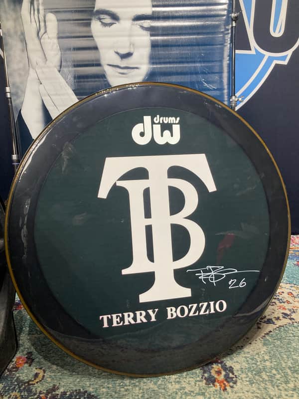 Terry Bozzio's DW - 28" Custom Logo Bass Drum Head, Autographed! image 1