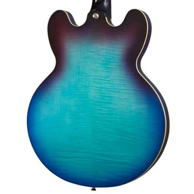 Epiphone ES-335 Figured Semi-Hollow Body Guitar - Blueberry Burst image 6