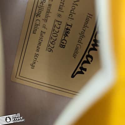 Eastman T486-GB Semi Hollow Thinline Electric Guitar Goldburst Finish image 10