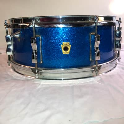 Ludwig Jazz Festival 1965 - Blue sparkle snare drum image 10
