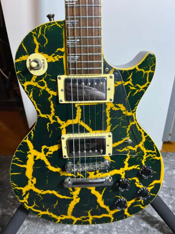 Epiphone Les Paul Nuclear Extreme 2001 - 2002 - Green Yellow Crackle image 1