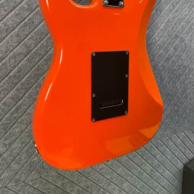 Schecter Nick Johnston "Thumper" FretWerx In-USA Setup and Fret Polish 2020's HSS - Orange w/ Custom Vinyl Flowers image 13