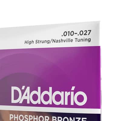 D'Addario EJ38H 10-27 High Strung/Nashville Tuning Acoustic Guitar Strings image 5