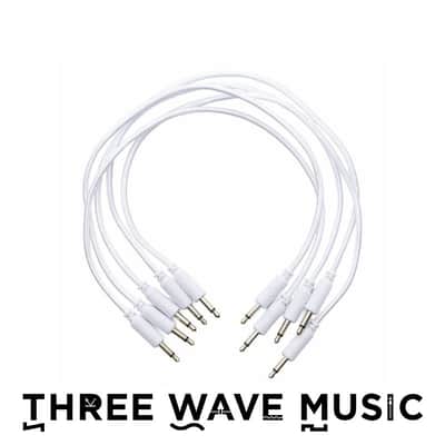 Erica Synths Braided & Soft Eurorack Patch Cables 20 cm (5 pcs) (White) [Three Wave Music] image 1