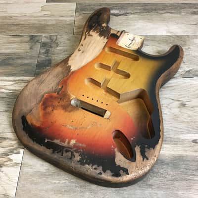 Made to Order - FRANCHIN Mercury guitar body SRV #1 REPLICA Relic Aged Sunburst 100% Nitro Lacquer Alder Stratocaster-Strat-S-Style Made in Italy image 6