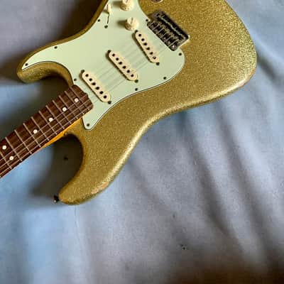 2015 Fender Custom Shop Limited Edition NAMM Show '64 Stratocaster Relic, Gold Sparkle Josefina Fat 60s Pickups image 10