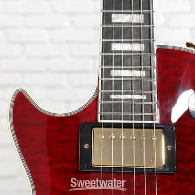 Epiphone Alex Lifeson Les Paul Custom Axcess Left-handed Electric Guitar - Ruby (LPCAxALRbyLd1) image 5