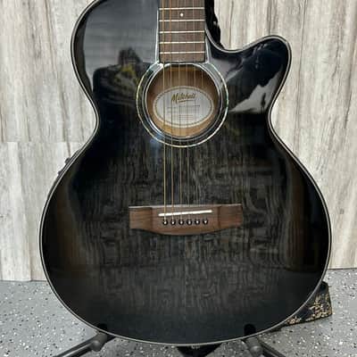 Mitchell MX430QAB Exotic Series Acoustic-Electric Guitar Regular Midnight Black Edge Burst image 3