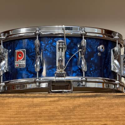 1960's Premier Hi-Fi  5.5x14" Blue Pearl Snare Drum image 4