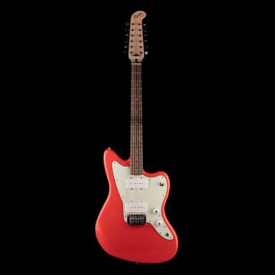 Pre Owned Squier Paranormal Jazzmaster XII Fiesta Red With Gig Bag image 2