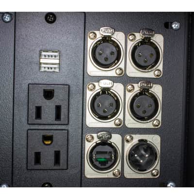 MCSPROAUDIO Recessed Stage Floor Box with Passthrough Connectors - 4 XLR Female, 1 XLR Male, 1 Ethernet, 2 USB, Duplex AC image 6