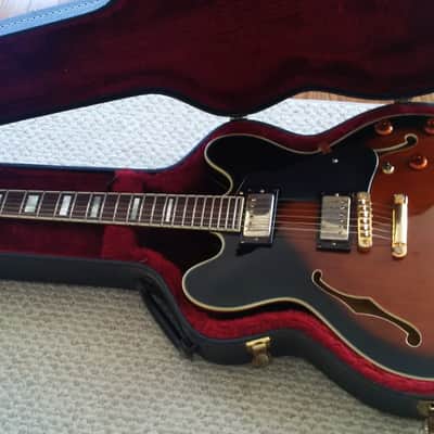 Washburn HB35 Brown Sunburst Made in Japan Hollowbody Bild 1