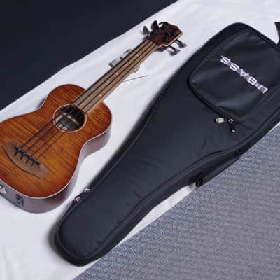 Kala BASS-EM-FS Exotic Mahogany UKULELE Bass new Uke w/ Gig Bag U-BASS image 1