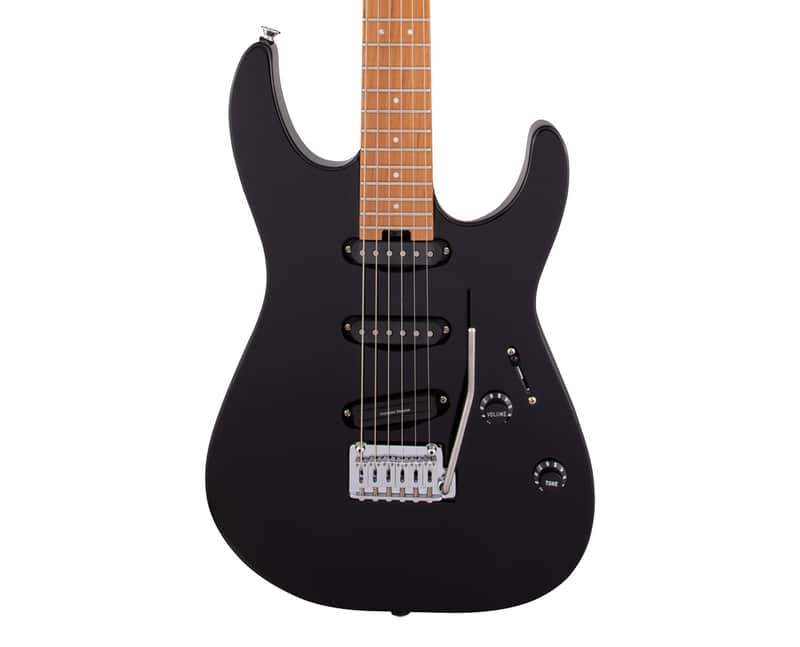 Used Charvel Pro-Mod DK22 SSS 2PT - Gloss Black w/ Caramelized Maple FB image 1
