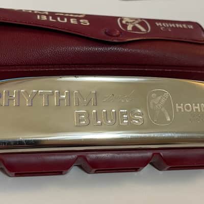 Hohner Rhythm and Blues C1 Harmonica with case and instruction booklet 1960's image 2