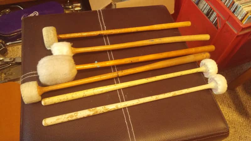 ROGERS GRETSCH LUDWIG  Rare Felt Mallets 50s 60s LOT 6 USA VINTAGE NO TARIFFS image 1