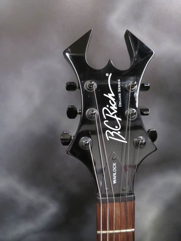 BC Rich Deluxe Series Warlock, Black With Silver Edges | Reverb